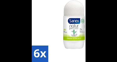 Sanex – Deo Roll-on – Bamboo Fresh Efficacy – 50 ml - Voordeelverpakking - 6 stuks