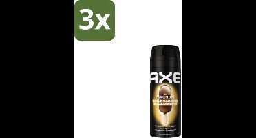 Axe – Deodorant Bodyspray – Magnum Gold Caramel Billionaire – 150 ml - Bulkverpakking - 3 stuks