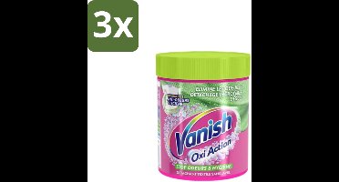 Vanish – Vlekverwijderaar Poeder – Oxi Action Stop Odeurs – Witte & Gekleurde Was - 470 g - Bulkverpakking - 3 stuks