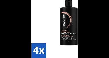 4 x Syoss – Shampoo – Keratin Strength – 440 ml - Keratine Shampoo - Haarversterking - Broos Haar - Breekbaar Haar - Beschadigd Haar