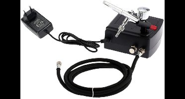 Airbrush - Airbrush Kit - Professionele Airbrush - Airbrush Luchtcompressor Kit - Hogedrukpistool - voor Kunst Schilderen Craft Cake Spuiten - Zwart