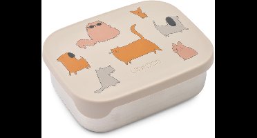 Liewood Arthur Printed Lunchbox Cats and Dogs / Sandy 900 ml