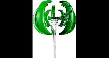 Windturbine – Windgenerator – Duurzame Energie – Kleine Turbine – Verticale As – 800W – Laag Startvermogen - Groen - 12V - Alleen Windturbine