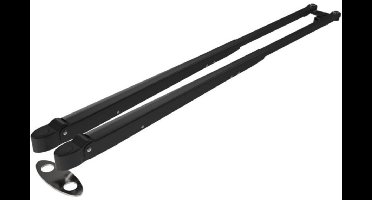 Roca Parallelarm W38, Zwart/RVS 470-750mm