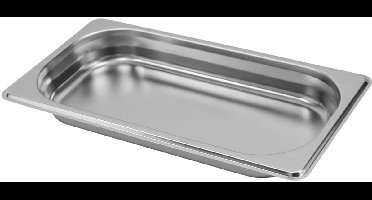 Mega-M Professionele GN 1/3 Bak - 32,5x17,6 cm - Diepte 40 mm - RVS - Gastronorm Container - Roestvrij Staal - Duurzaam & Hygiënisch - Voor Horeca en Catering