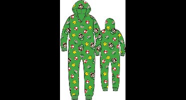 Luigi Super Mario Fleece Onesie Kind Kostuum – Officiële Nintendo Licentie - Maat 140