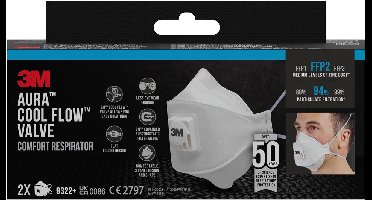 3M 9322+ ZB Fijnstofmasker - FFP2