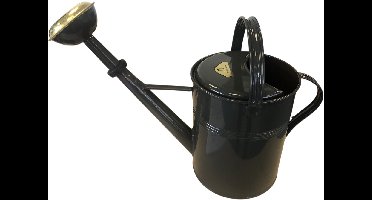 Dutchlander Metalen Gieter 9 Liter – Thermisch Verzinkt – Messing Broes – Ombergrijs – Engelse Stijl