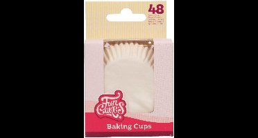 FunCakes Baking Cups - Wit - 48 Stuks - Cupcake Vormpjes Papier
