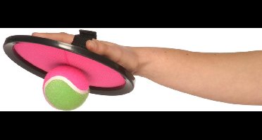 Eddy Toys Super Grip Bal Set - Super Grip Ball met Klittenband Vangschijf - Inclusief Bal met Handband - Buitenspeelgoed vanaf 3 Jaar