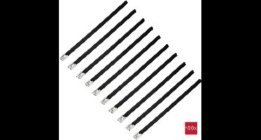 TRU COMPONENTS TC-12647608 Stalen kabelbinder 200 mm 7.9 mm AISI 304 Met coating 100 stuk(s)