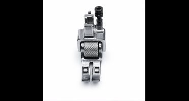 Industrieel Geribbeld Rolvoet – Driewiel Metaal – Extra Grip voor PVC, Vinyl & Leer – Naaimachine Accessoire