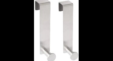 Mavora - 2 stuks Chromen deur kleding haak / kapstok
