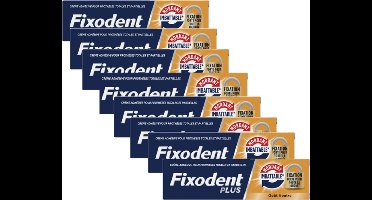 Fixodent Plus Dual Power Premium Kleefpasta - 8 x 40 gram - Voordeelpakket