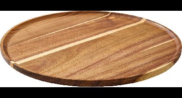Plateau decoratie- rond hout - decoratie schaal - schalen - kaarsonderzetter - houten plateau