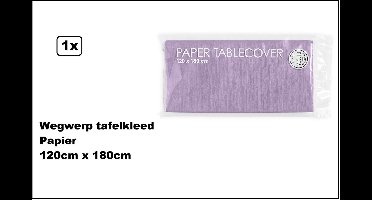 Wegwerp tafelkleed papier lila 120cm x 180cm - Thema feest festival thema feest evenement gala