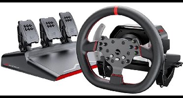 Zolara Pro Gaming stuurwiel met pedalen - PC - Racing wheel - Zwart - V10 - PC - XBOX - PS4