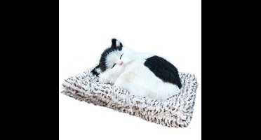 Oneay Pluche Kat Luchtverfrisser – Bamboe Houtskool Luchtreiniger – Auto en Bureau Decoratie – Schattige Slapende Kat – Zwart