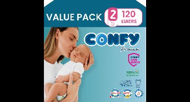 Confy Premium - Luiers Maat 2 (3-6kg) - 120 Luiers - Value Pack