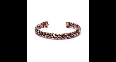 Armband koper gevlochten magnetisch