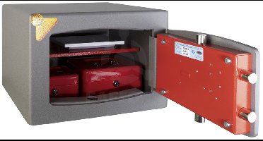 Technomax TECHNOFORT DMK/4 - inbraakwerende kluis - 1 stuk - granito grijs - 10 mm voorwand en 5 mm zijwanden