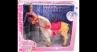 KiddyGo lopend paard speelgoed met pop – interactief paardenspeelgoed.