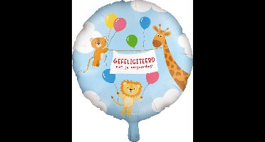 Folieballon - gefeliciteerd - 45cm - Pd party