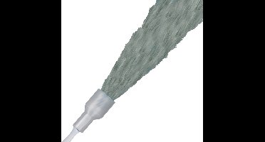 Plumeau/duster - synthetisch - groen/grijs - 55 cm - Stoffer/ragebol/spinnenrager