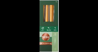 Bolsius - Gotische kaarsen - 245/24 - 4 stuks per verpakking - Special Essentials - Metallic Golden Orange
