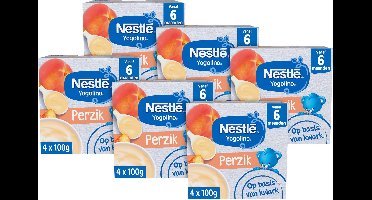 Nestlé Yogolino perzik - babytoetje - 6 stuks 4 x 100g (24 porties)