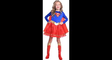 RIETHMULLER - Klassiek Supergirl-kostuum voor meisjes - 128/134 (8-10 jaar)