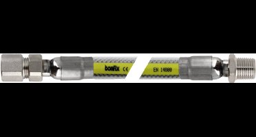 Bonfix Inox gasflexibels voor Belgi� Superieure RVS gasslang 150 cm - 1/2 binnendraad x 1/2 buitendraad