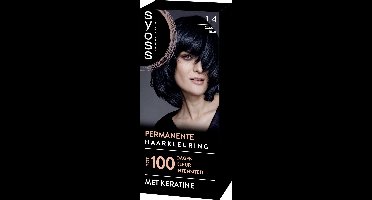 SYOSS Permanent Coloration 1-4 - Haarverf - Permanente Haarkleuring - Cosmic Blue – Grijsdekking – Vermindert Haarbreuk - 1 Stuk