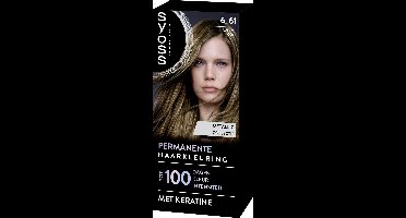 SYOSS Permanent Coloration 6-61 - Haarverf - Permanente Haarkleuring - Autumn Gold – Grijsdekking – Vermindert Haarbreuk - 1 Stuk