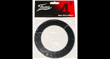 Fame FRBD-4BK Bass Drum Ring Black 4" - Accessoire voor drumvellen