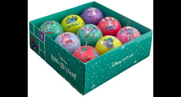 Kurt S. Adler kunststof kerstballen mix - disney stitch 7,5cm multi 9 stuks