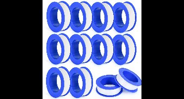 Dolaso 12 rollen teflon tape-witte PTFE tape-schroefdraad afdichting-plumbing tape-voor lekkage stoppen-douchekop-wastafel afvoerleiding schroefdraad afdichting (0,47x393 inch)