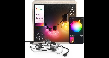 Philips Hue Festavia outdoor lichtsnoer met globe-lampen – 7 meter – 10 lampen