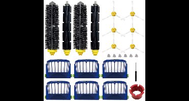 Stofzuigeraccessoires - Compatibel met iRobot 500/600-serie - Vervangende onderdelen - Inclusief 2 paar rolborstels, 6 zijborstels, 6 filters en 1 ronde borstel