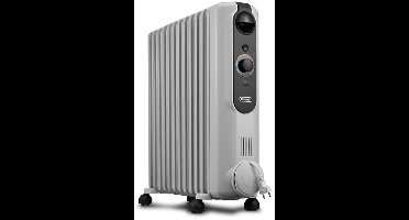 De'Longhi TRRSE1225 Radia-s Easytronic Binnen Zwart, Wit 2500 W Olie elektrisch verwarmingstoestel