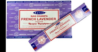 Satya Nag Champa - French Lavender - wierook stokjes - 12 pakjes per doos