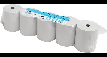 Exacompta 50x Kassarollen 80x70mm - 1 laag thermisch papier 44g/m2 - zonder BPA - Wit - 44819E