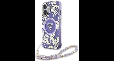 Guess Iphone 16 Tpu Hoesje Met Magnetische Band Palmbomen