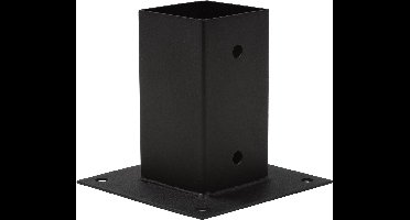 Wovar Paalhouder 9 x 9 cm Zwart op Plaat | Per Stuk