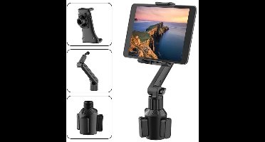 Tablethouders Auto Accessories – Tablethouder Houder Auto – Bekerhouder Auto – Telefoon & Tablet Houder Met Stevige Grip – ook Geschikt voor: Loopband/Cardio/Treadmill