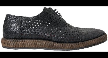 Woven Leather Loafers Black Style - Black And Brown Casual Shoes