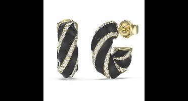 Guess Jewellery JUBE05383JWYGBKT-U Oorbellen Goudkleurig - Zwart