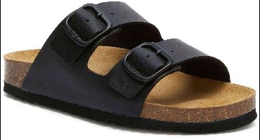 Scholl Sandalen Josephine 2 Riemen Synthetische Leer Vrouwen - Zwart