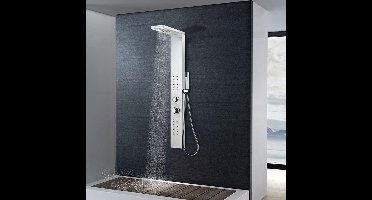 vidaXL Douchepaneelsysteem vierkant roestvrij staal