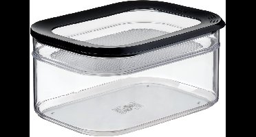 Mepal Koelkastdoos 2-delig Modula - 550 + 2000 ml - Vershouddoos - Bewaar overzichtelijk in de koelkast - Black